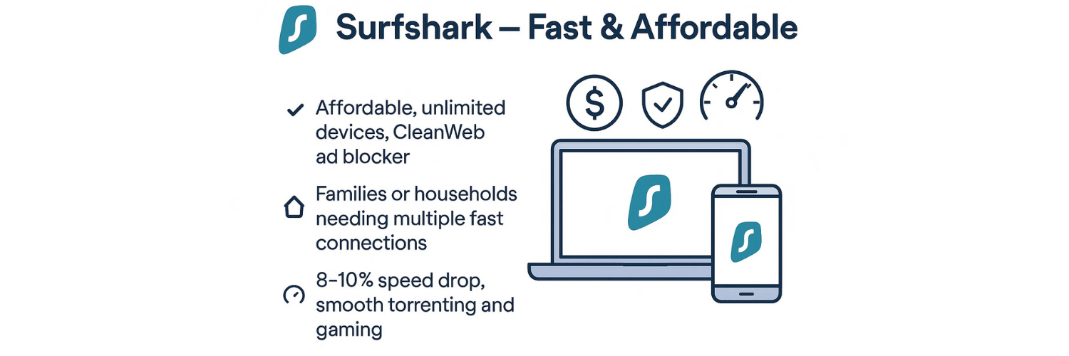 Surfshark – Fast & Affordable