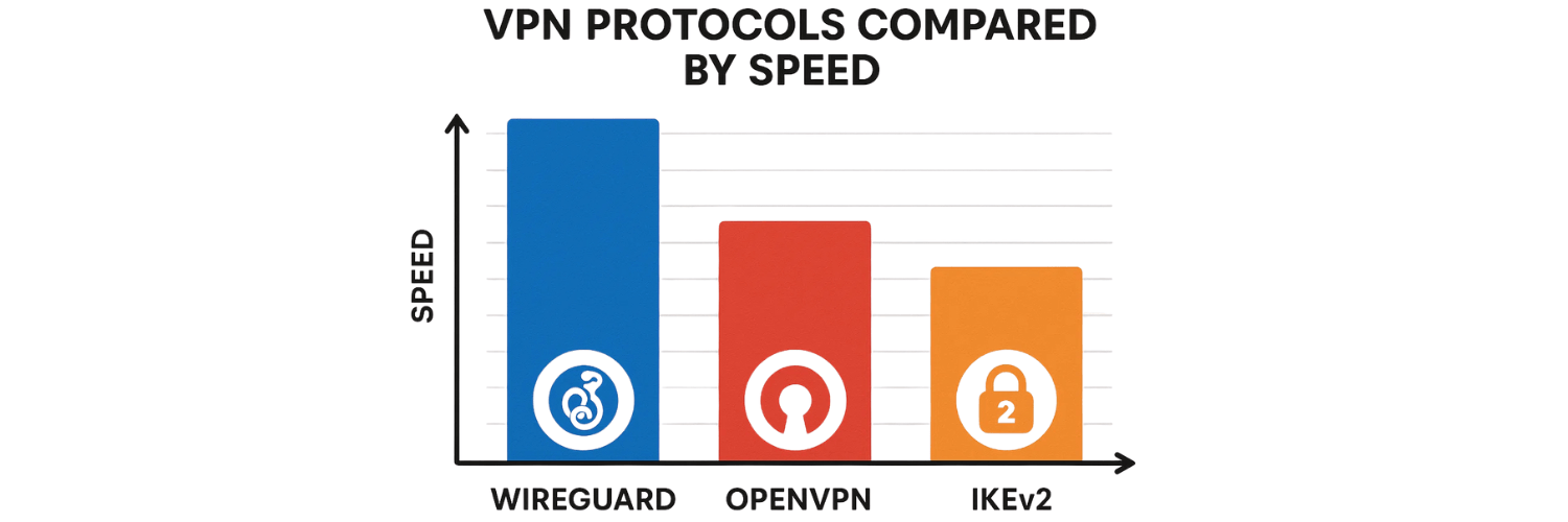 VPN Protocols Compared by Speed: WireGuard vs OpenVPN vs IKEv2