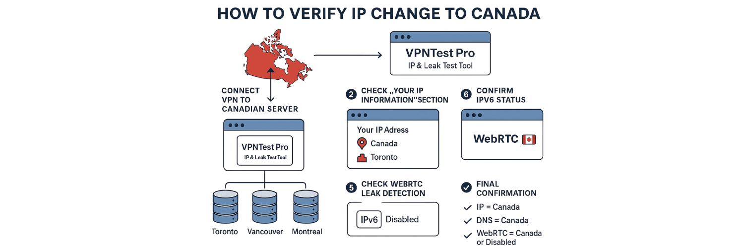 How to Verify Your IP Has Changed to Canada Using the VPNTest Pro Tool